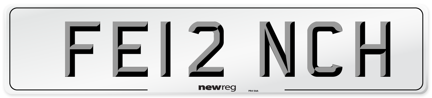 FE12 NCH Number Plate from New Reg